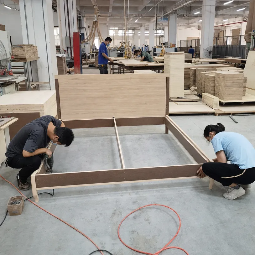 Blockboard panels used in bed frame and bedroom casegood manufacturing