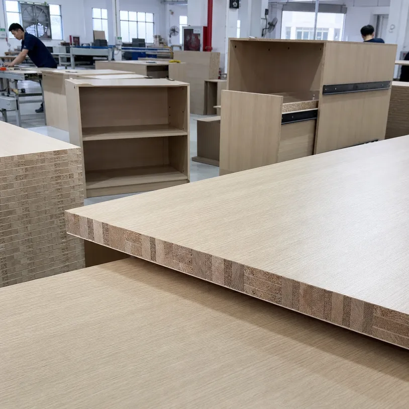 Blockboard used in office furniture, bookcase carcasses, and filing cabinet panels