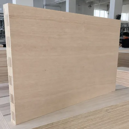 Blockboard furniture board with sanded hardwood face veneer for paint or stain finishing