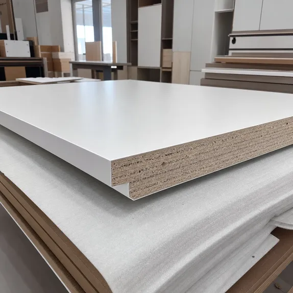 Blockboard cabinet board with edge sealing for kitchen and wardrobe applications