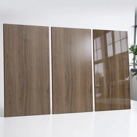 High-gloss melamine blockboard surface finish comparison