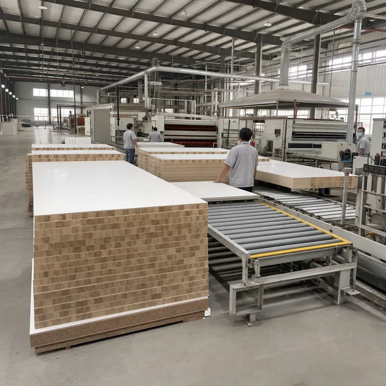 QDPlywood melamine blockboard factory production line, Xuzhou Jiangsu China