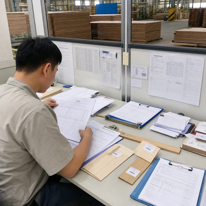 FSC chain of custody documentation and certified timber traceability process
