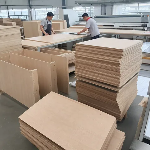 6mm plywood used as furniture back panels and cabinet backs in flat-pack manufacturing