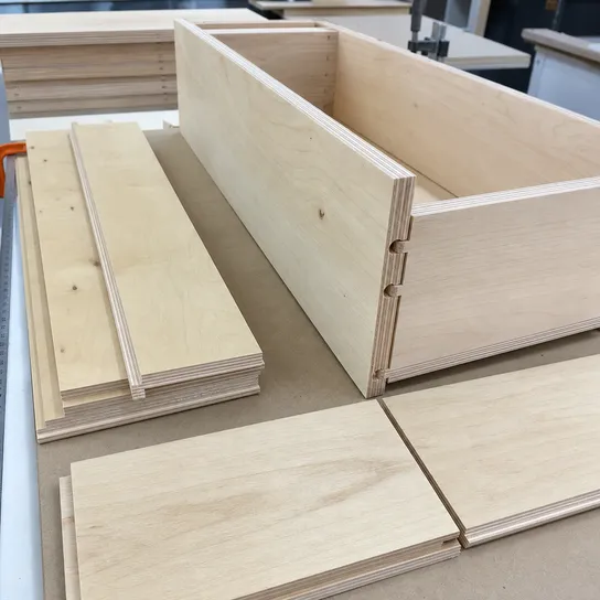 8mm plywood drawer box sides and construction detail