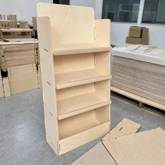 E-commerce retail display fixture and point-of-sale unit built with 8mm plywood panels