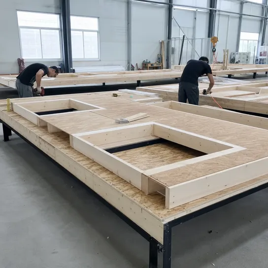 Prefabricated wall panel components using exterior plywood