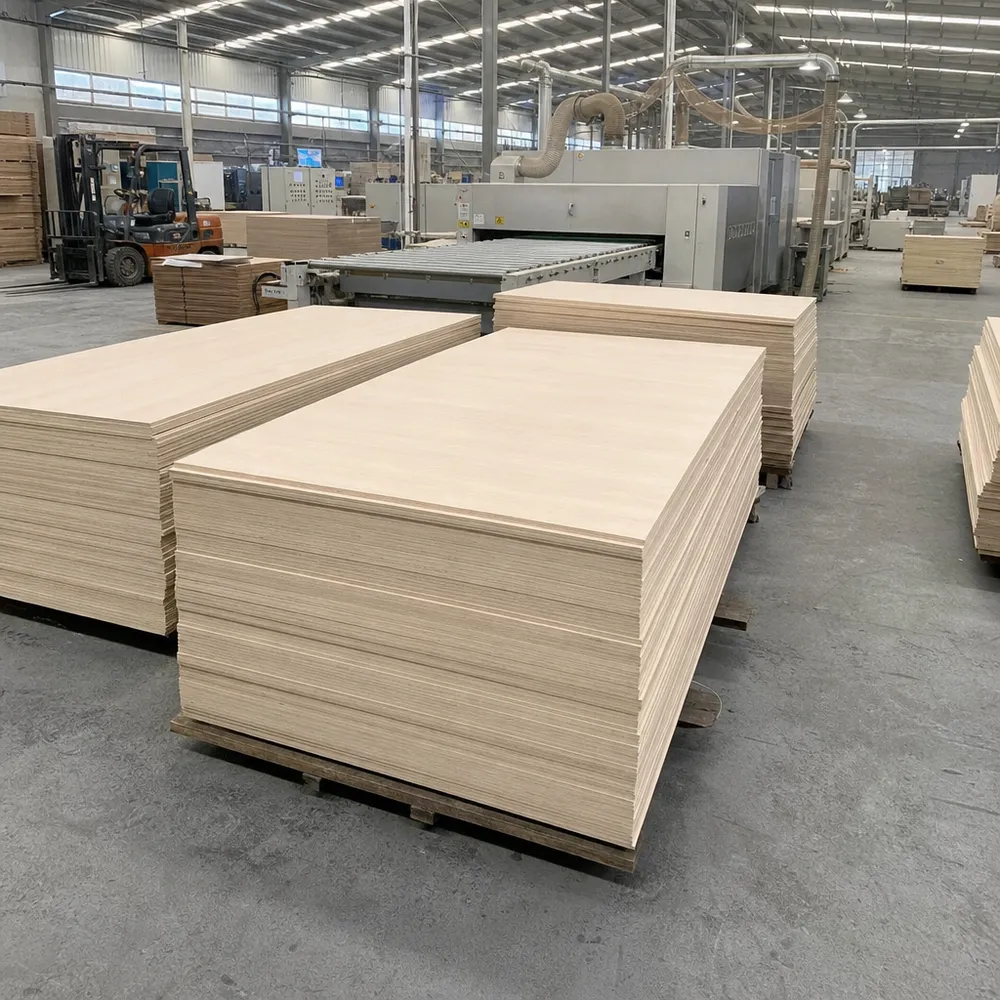 Factory-direct furniture plywood panels — export-grade, CARB P2 certified, sanded to S2S finish