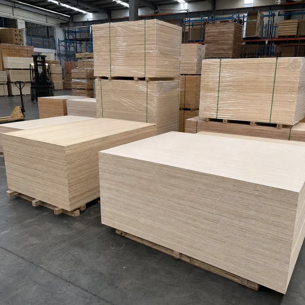 Interior plywood panels staged for volume shipment across furniture manufacturing and building materials distribution segments