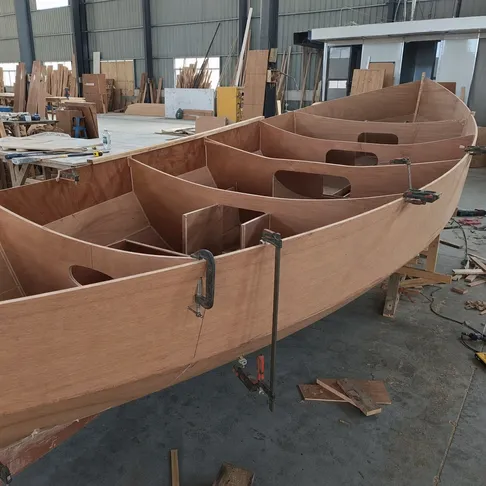 Marine plywood used in boat hull construction