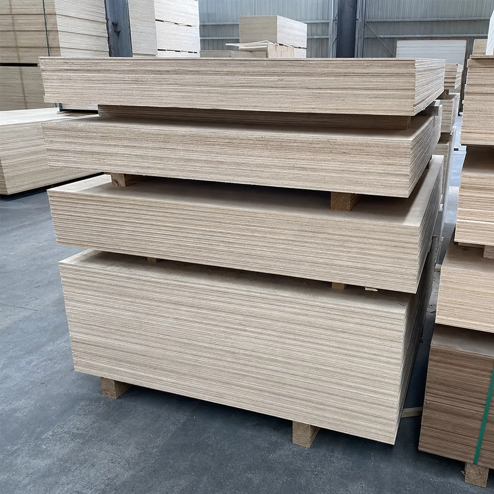 Structural plywood thickness range from 9mm to 25mm stacked panels
