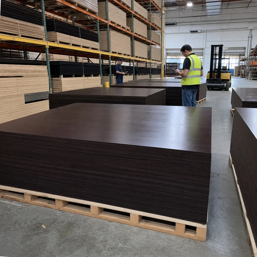 Premium construction material distributors in Europe and North America stocking birch film faced plywood