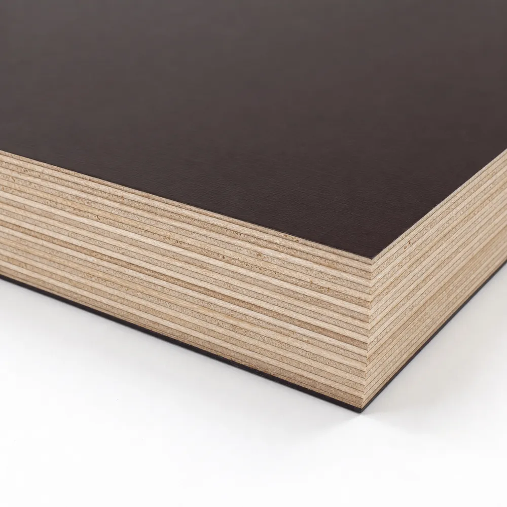 Marine grade film faced plywood cross-section showing void-free BS 1088 core construction