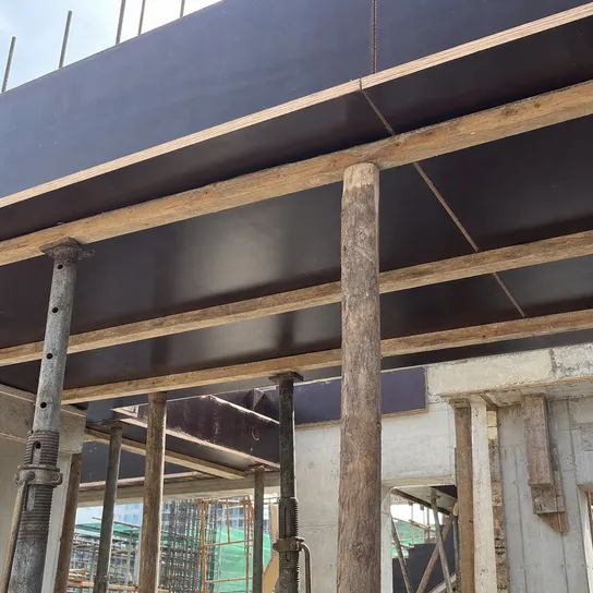 Shuttering film faced plywood used for beam bottom and side formwork
