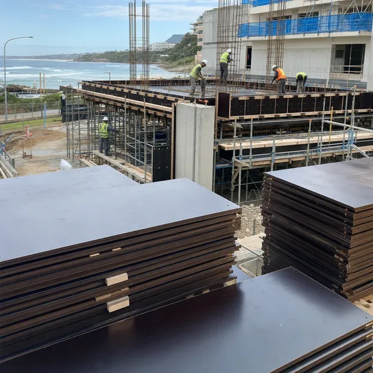 Coastal Australian construction requiring certified waterproof film faced plywood