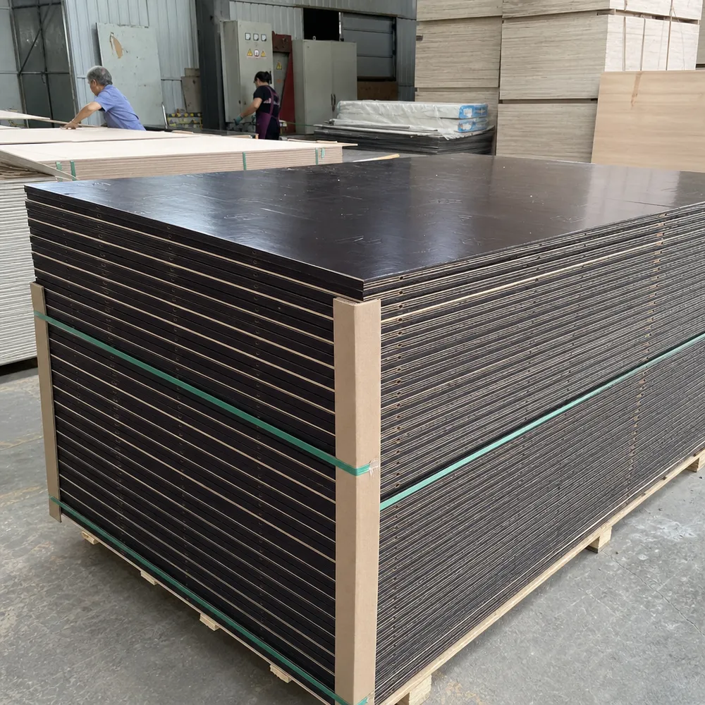 OEM branded film faced plywood with custom edge marking and panel stamping