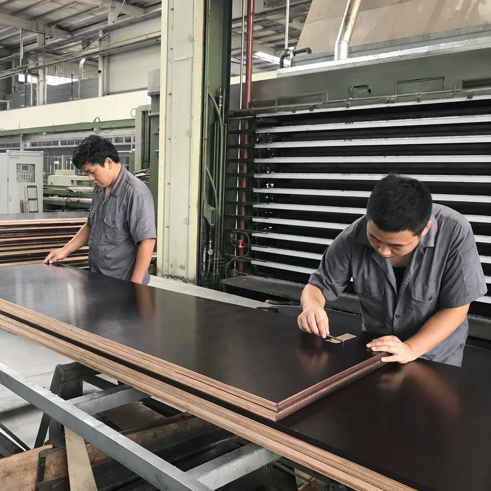 WBP phenolic bond press manufacturing process for waterproof film faced plywood