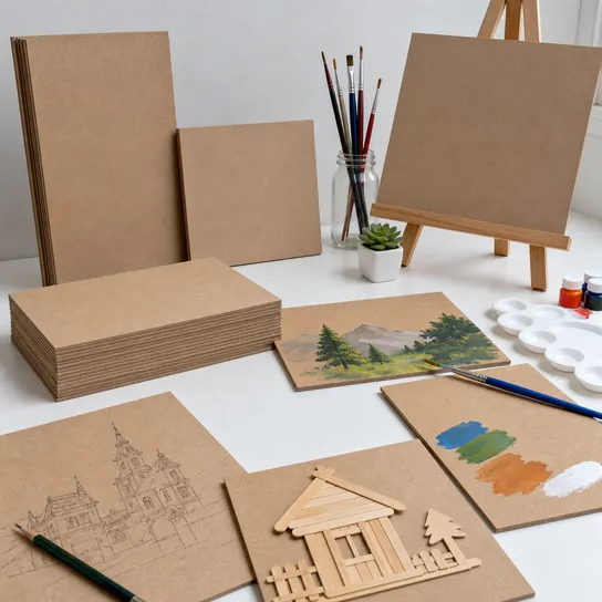 3mm hardboard panels used for craft, hobby, and art board applications