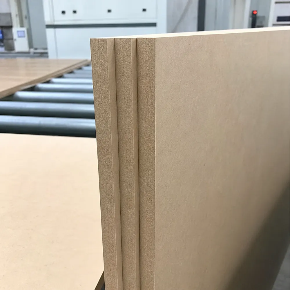 Cross-section view of 3mm hardboard showing consistent density and smooth face surface