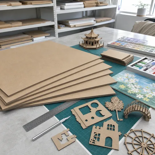 3mm hardboard sheets used for craft, art supply, and laser cutting applications