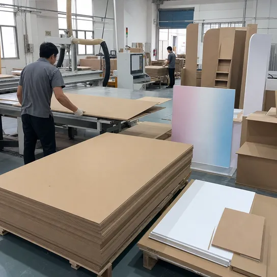 3mm hardboard substrate used in trade show display and retail fixture production