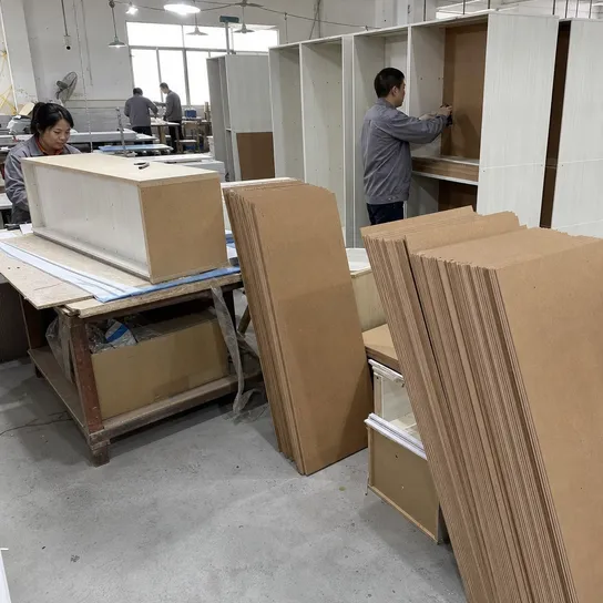 3mm hardboard used as furniture back panel in flat-pack wardrobe production