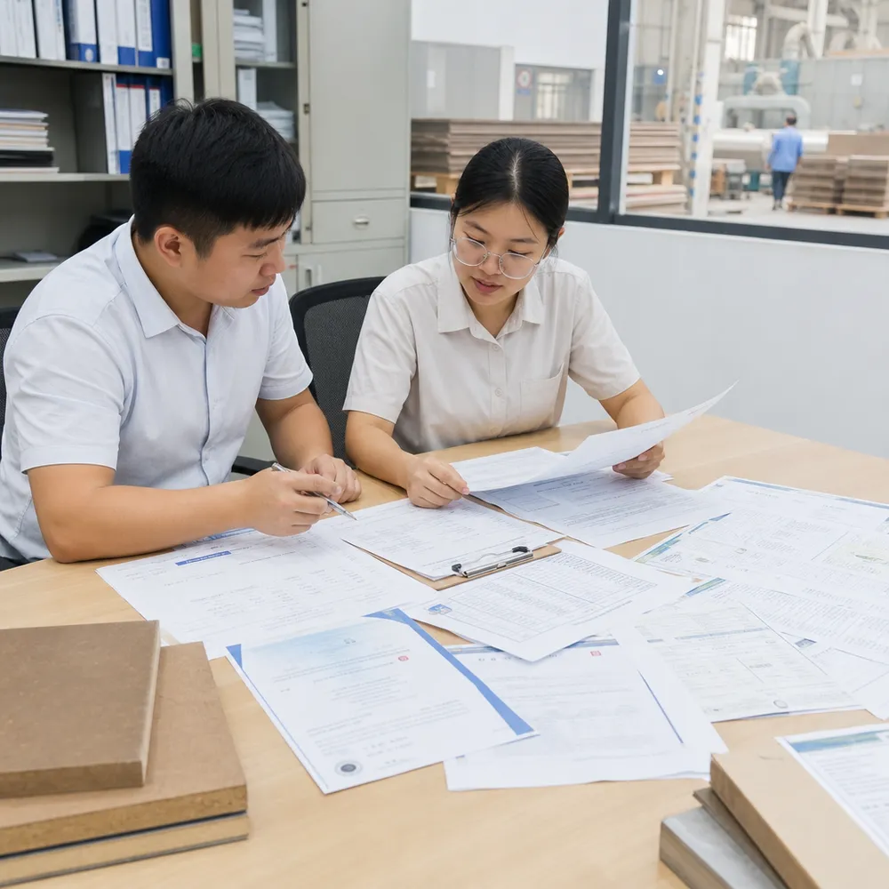 Hardboard paneling compliance and certification documentation for export markets