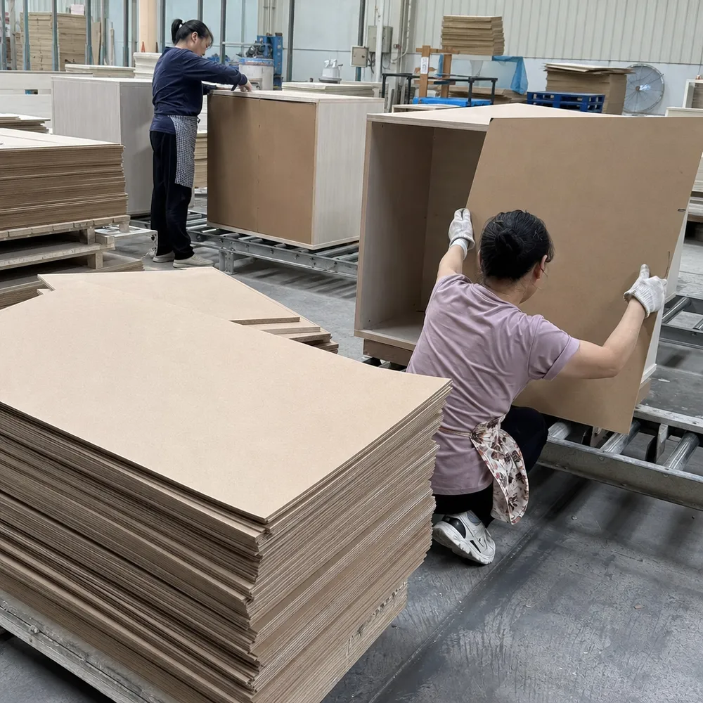 Hardboard sheet used as cabinet backs in furniture manufacturing supply chain