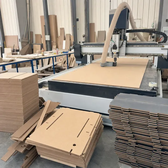 3mm hardboard sheets used in display manufacturing and retail fixture fabrication with CNC routing