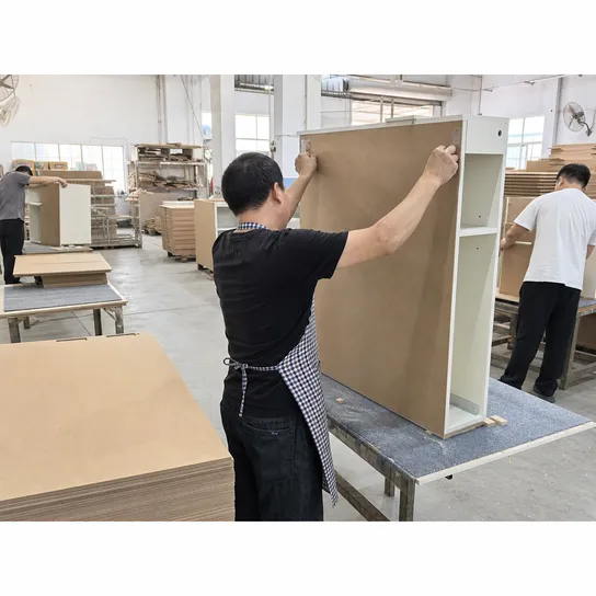 Masonite hardboard used as cabinet backs in furniture manufacturing