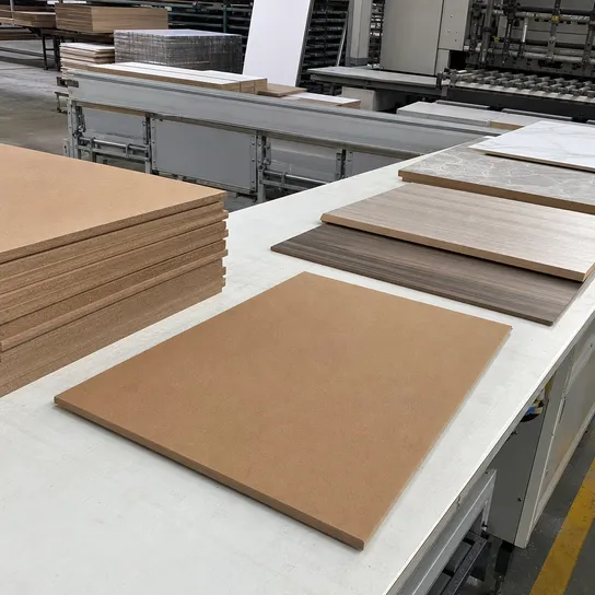 Masonite hardboard as laminate substrate in surface finishing applications