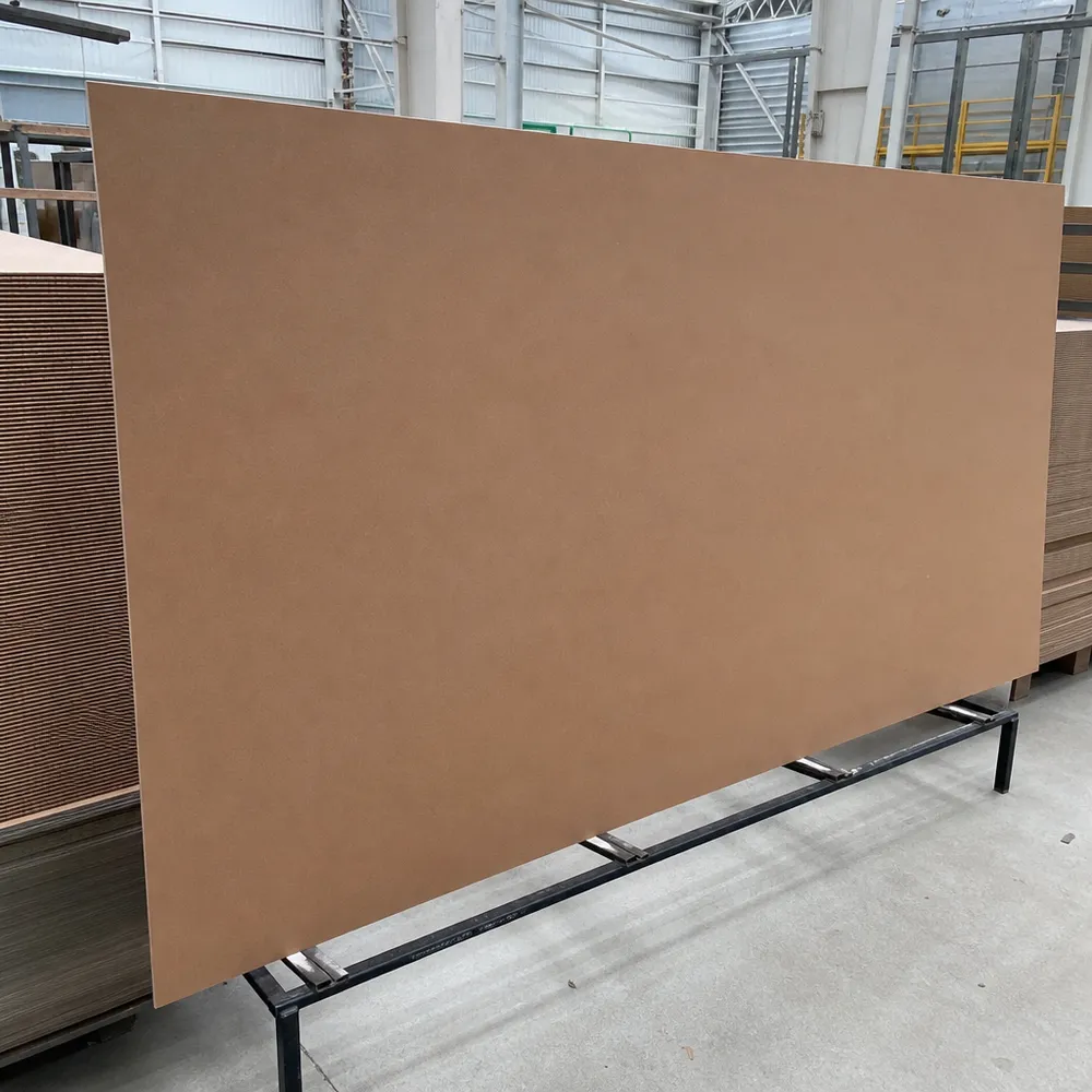Standard untempered masonite hardboard showing smooth paintable surface