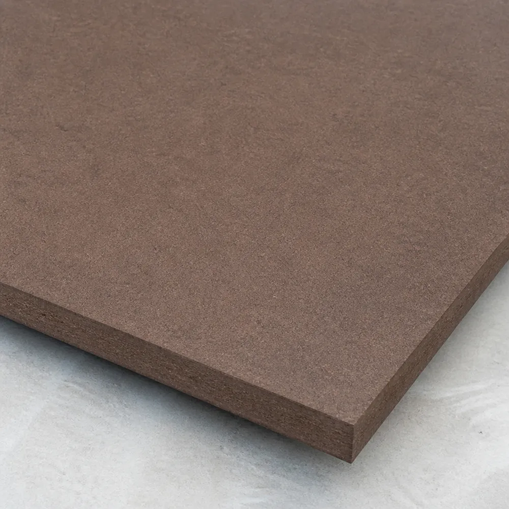 Tempered masonite hardboard surface showing dense oil-treated finish