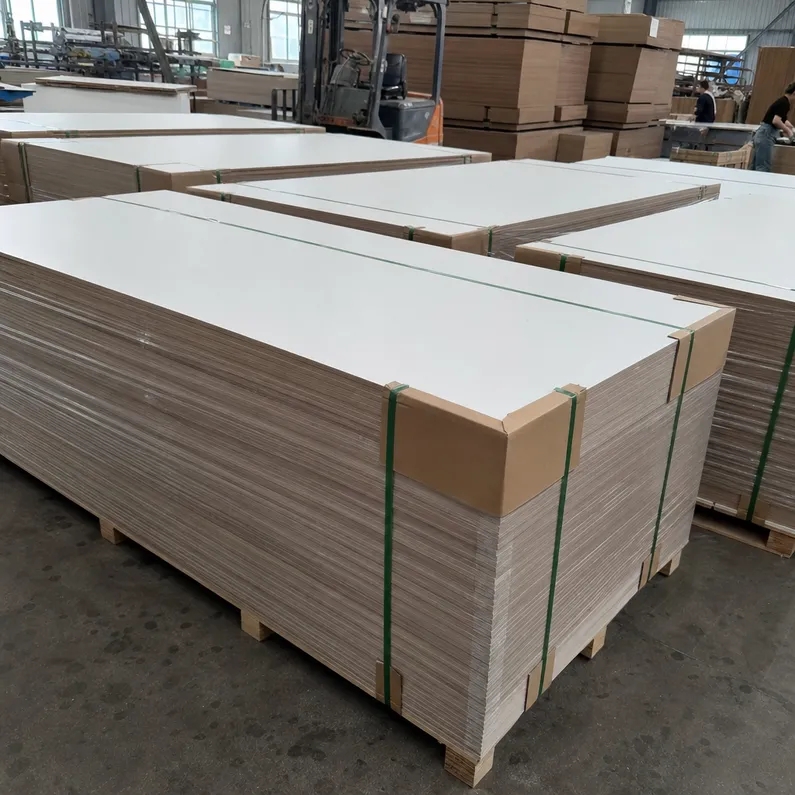 Furniture HPL plywood panels ready for export at QDPlywood factory