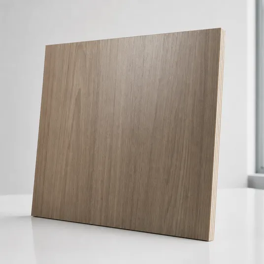 Satin silk HPL surface finish on cabinet board — soft sheen mid-gloss panel