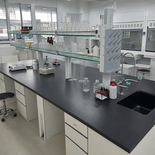 HPL plywood countertop used as a laboratory bench surface