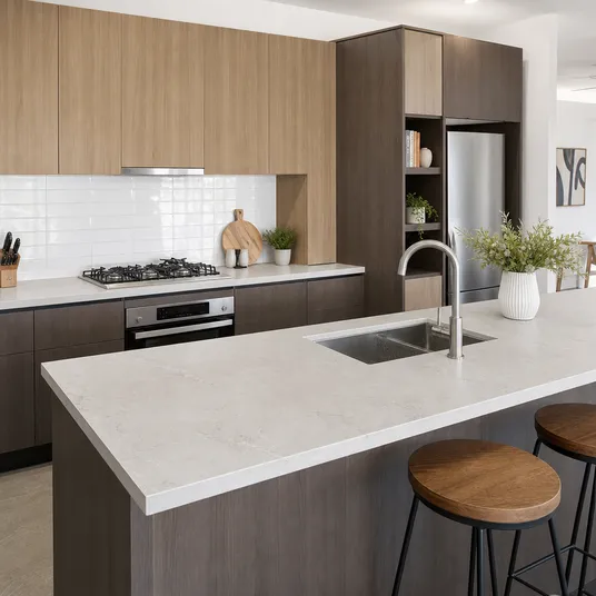 HPL plywood countertop in a modern residential kitchen