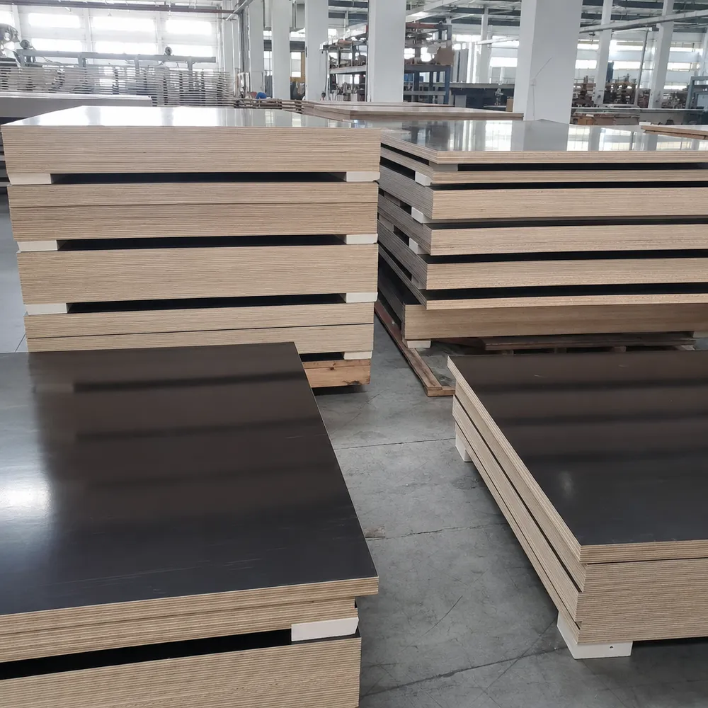 HPL plywood sheet panels stacked at QDPlywood factory in Xuzhou