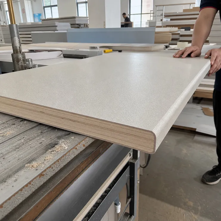 HPL plywood countertop variant with postforming-grade laminate for bullnose profiles