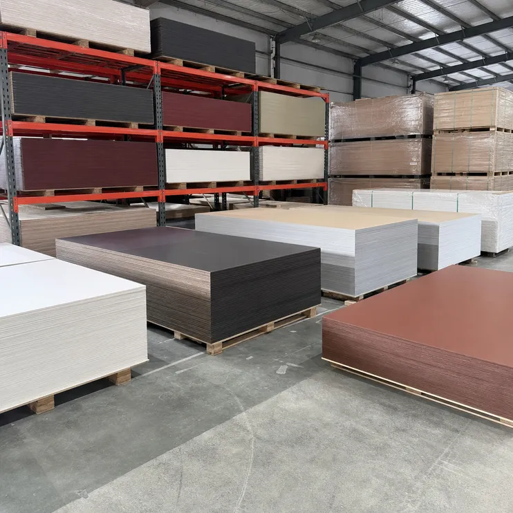 HPL plywood sheets stocked in distributor warehouse for regional resale