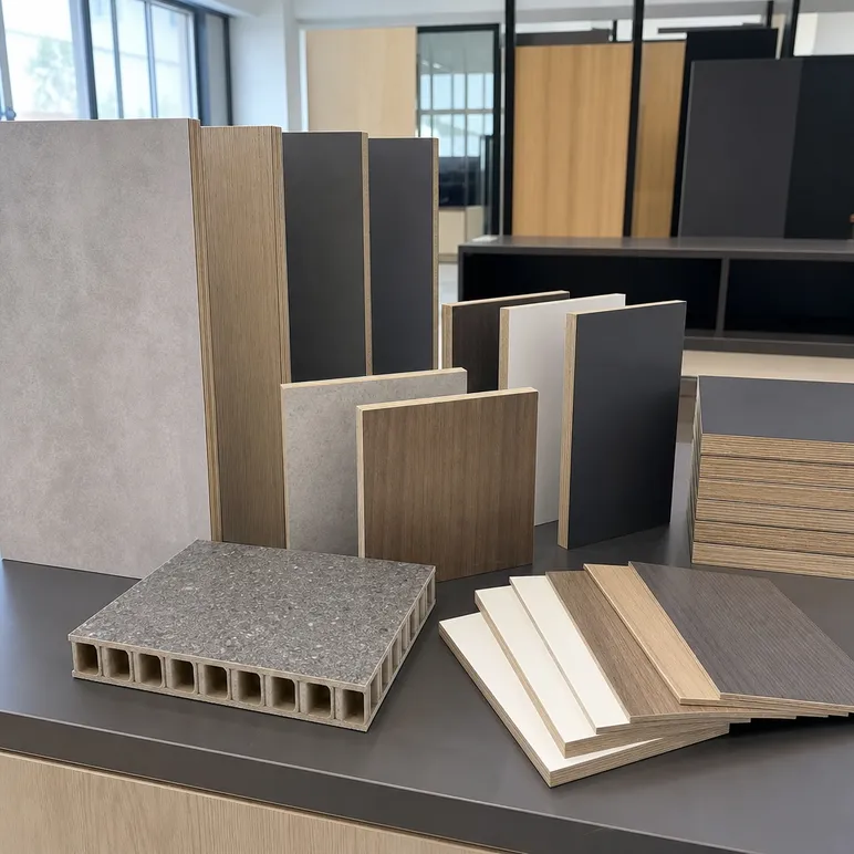 HPL plywood product line comparison — kitchen, cabinet, countertop, sheet, and furniture variants