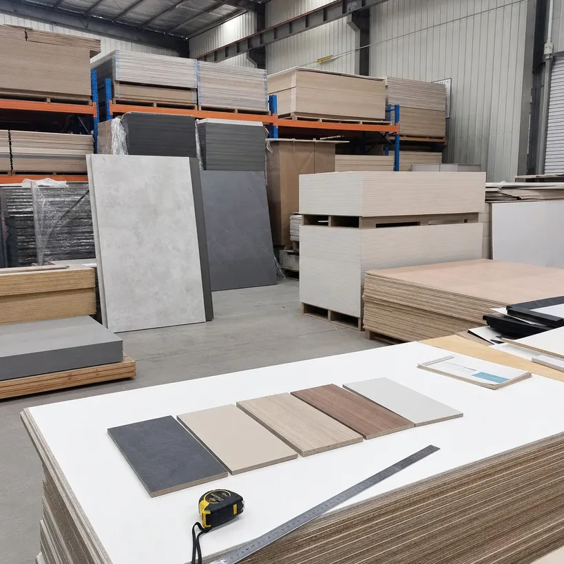 Kitchen renovation and remodeling supply — HPL plywood distributor cut-to-size catalog stock