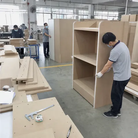 18mm MDF panels used in retail fixture and shopfitting display unit construction