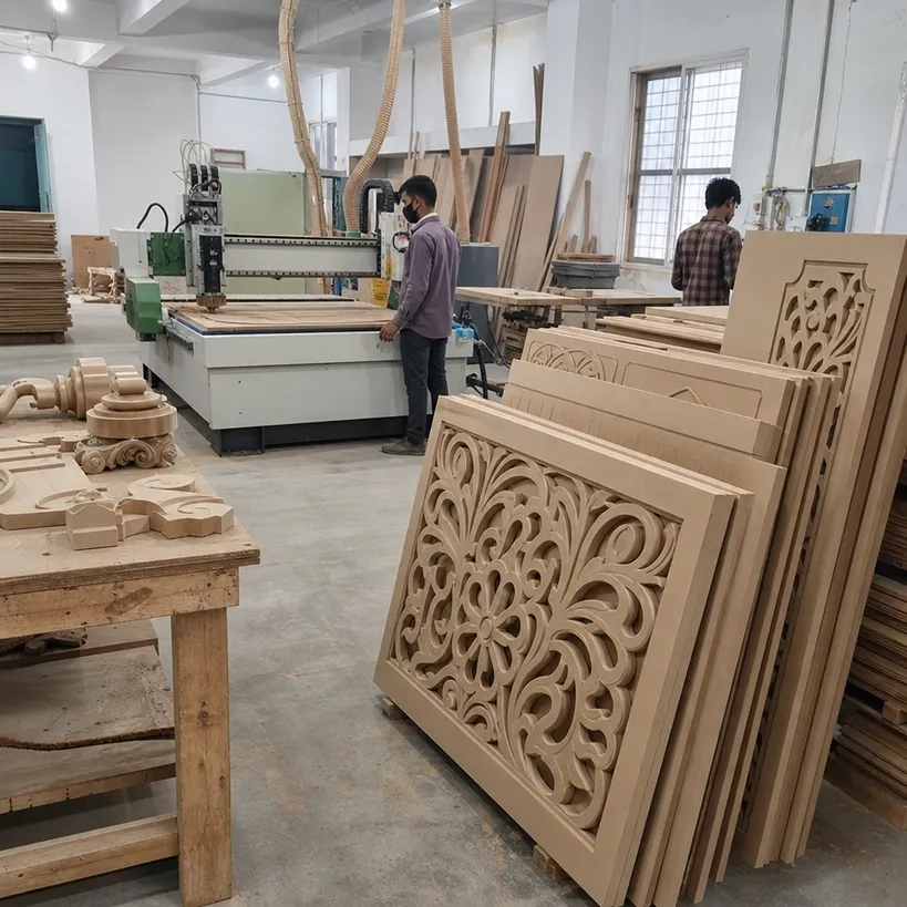 MDF carving board for decorative wall art, carved panel inserts and ornamental furniture components