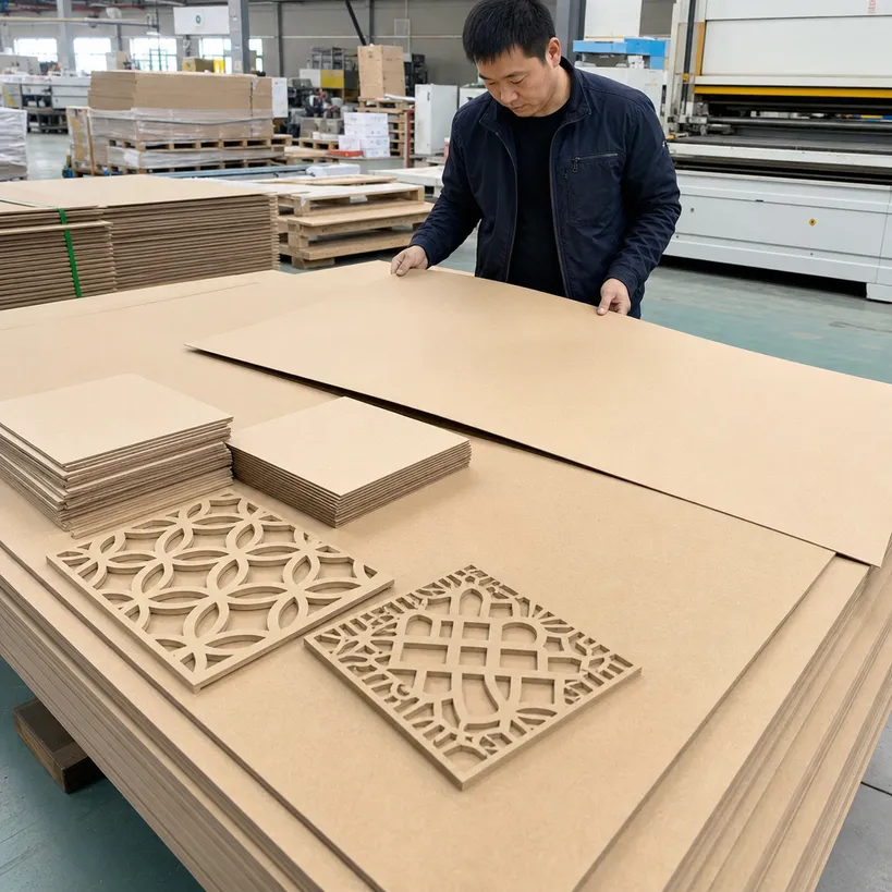 3mm to 6mm thin MDF panels for laser cutting and decorative fretwork