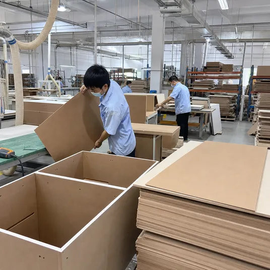 HDF MDF used as furniture back panel in cabinet manufacturing