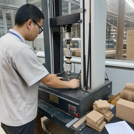 MDF internal bond strength IB test — EN 319 standard tensile testing on 50×50mm sample