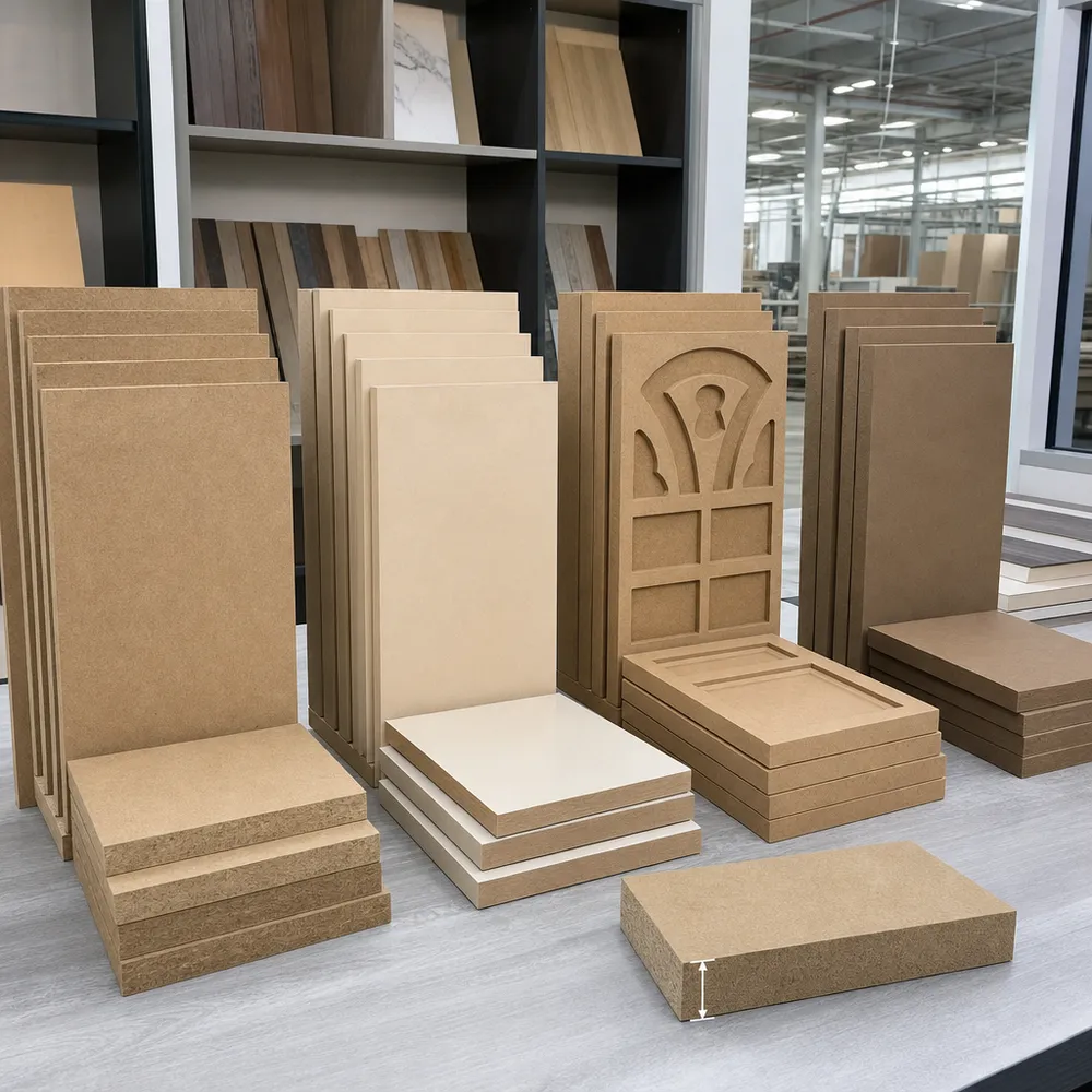 MDF board range positioning — standard, furniture-grade, CNC, and HDF product lines