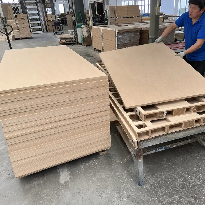 MDF board used as door core substrate for hollow-core interior door construction