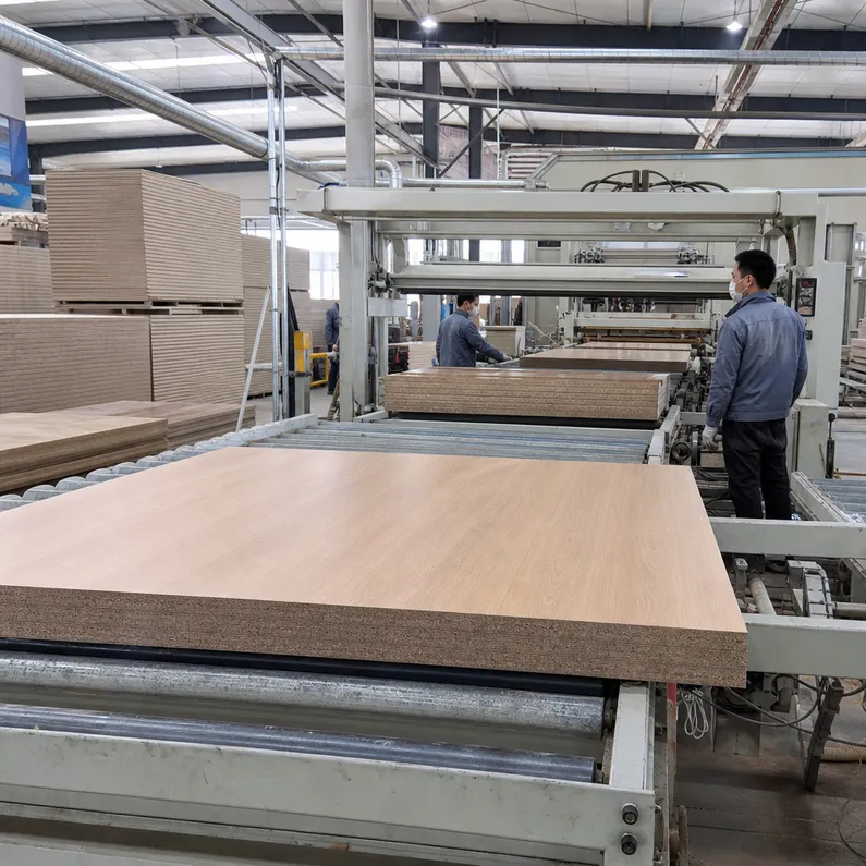 18mm melamine MDF production line at Xuzhou QD Wood Industry factory